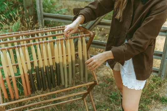 Two-tone Hand Dipped Taper Candle