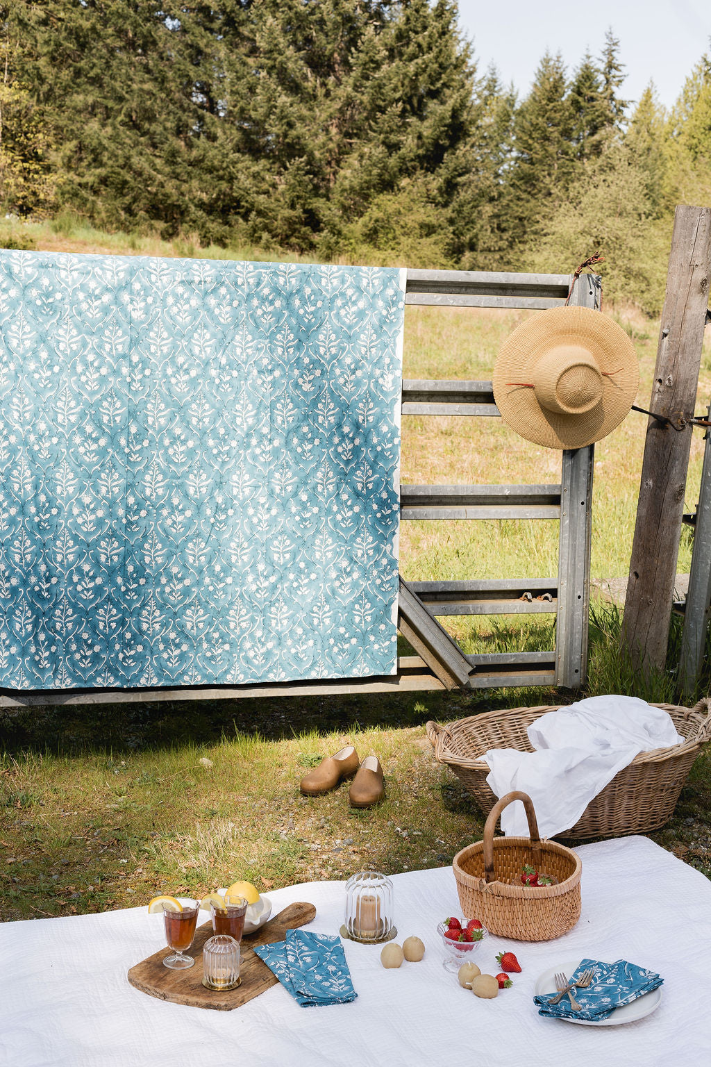 Cotton Napkins Pair - Meadow Song