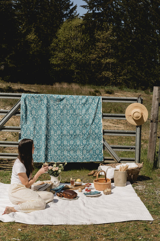 Cotton Table Cloth - Meadow Song