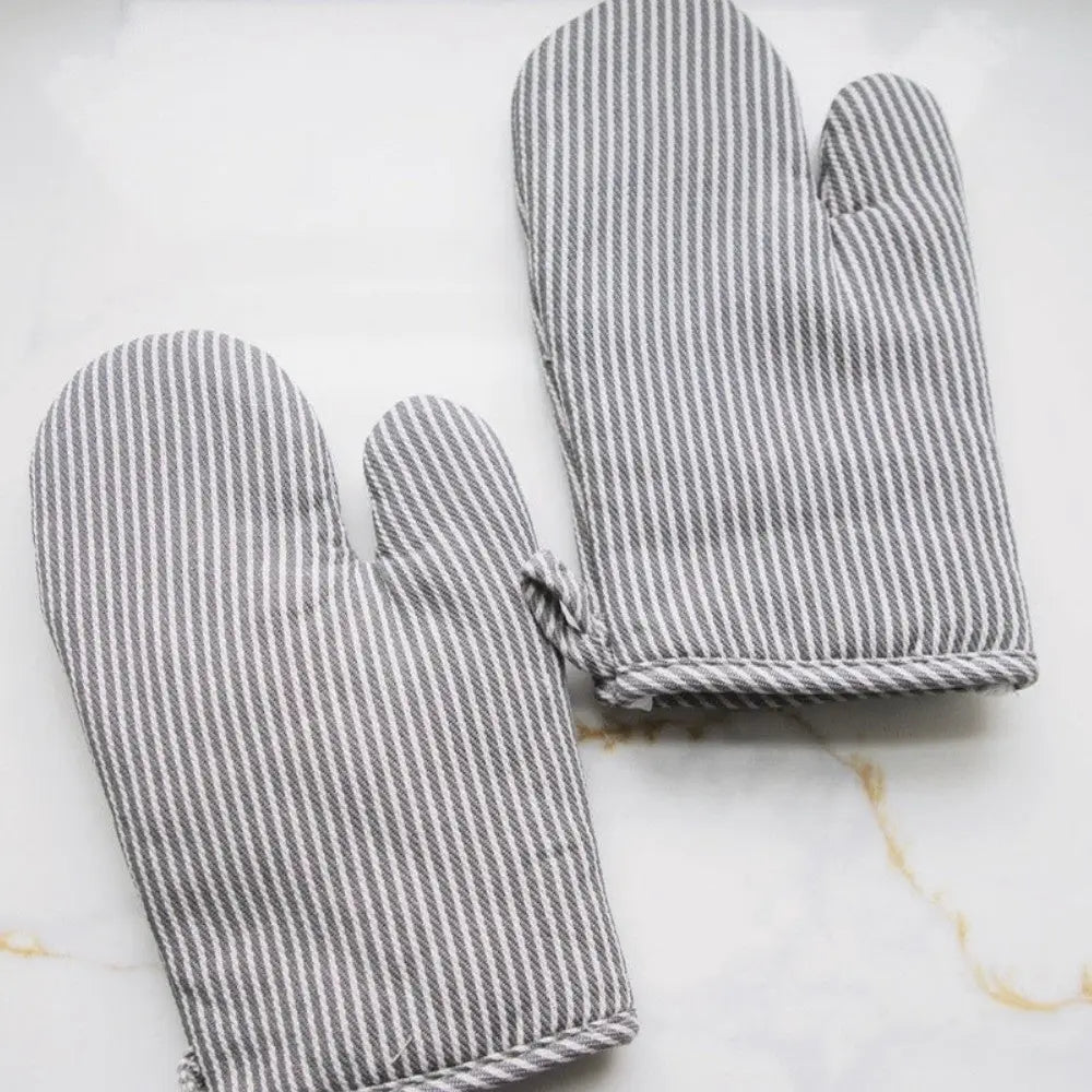 Striped Oven Mitts
