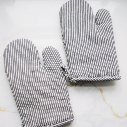 Striped Oven Mitts