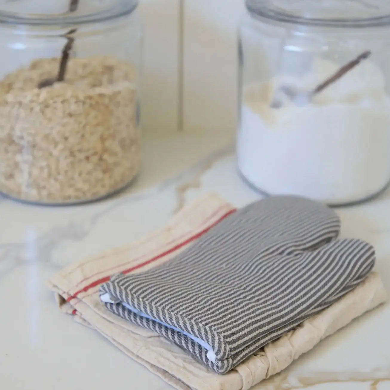 Striped Oven Mitts