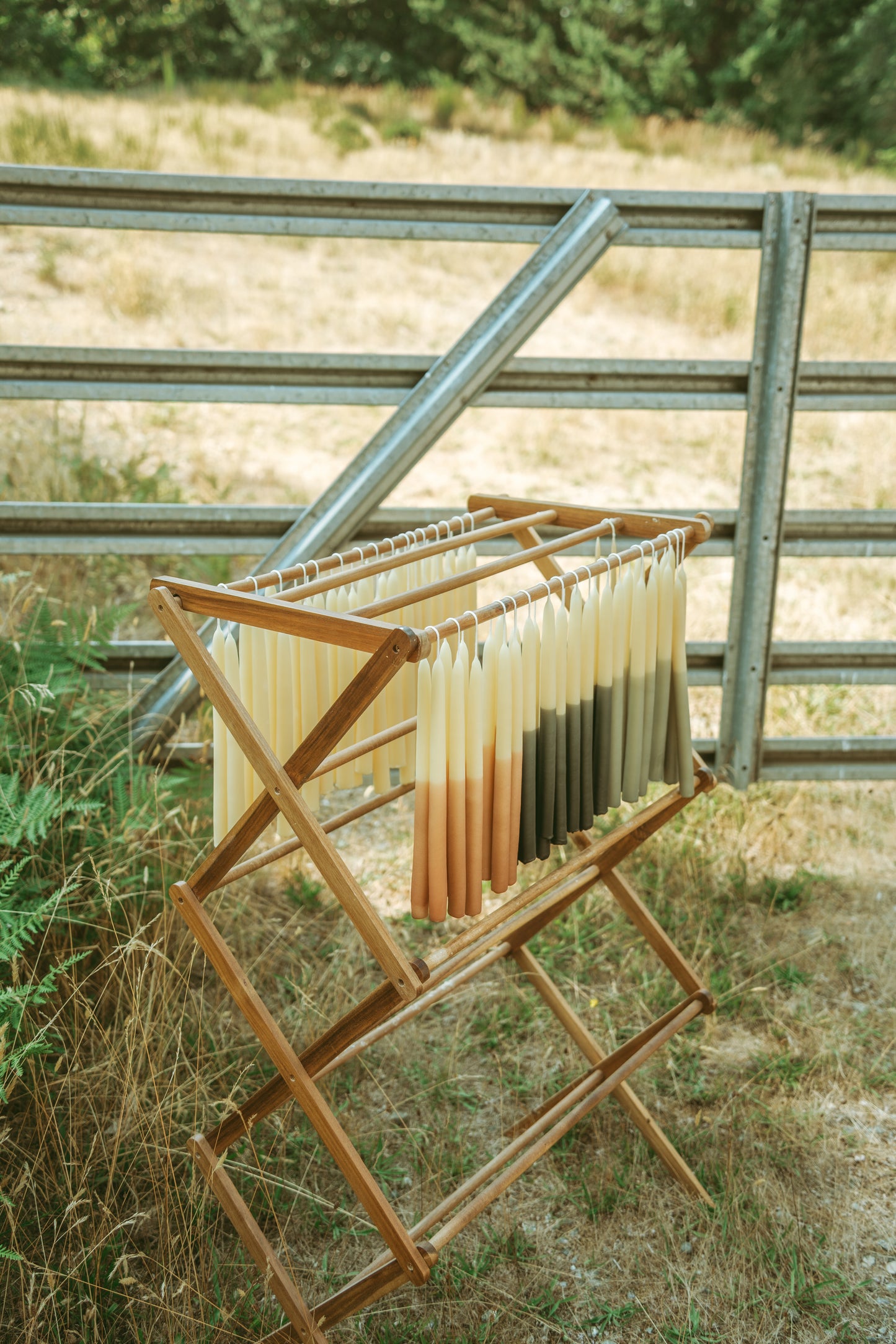 Two-tone Hand Dipped Taper Candle